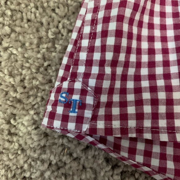 Southern Tide Red Gingham Button Down - Picture 5 of 7